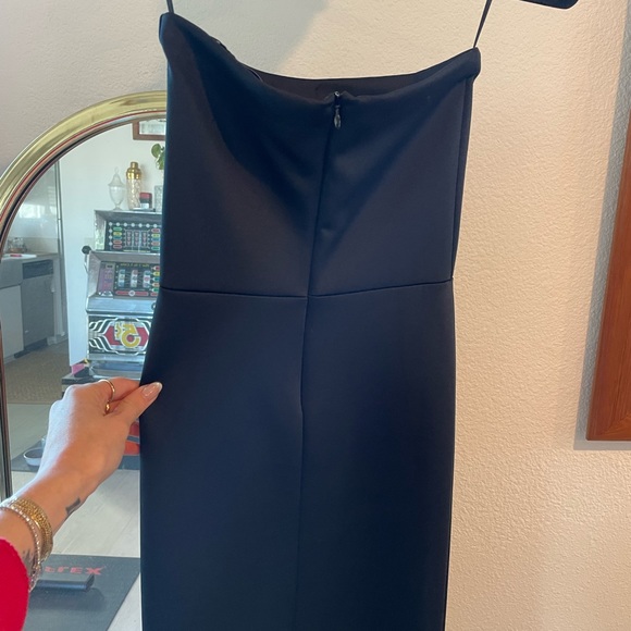 NWOT SPRWMN BLACK SCUBA PENCIL TUBE DRESS - Picture 3 of 6